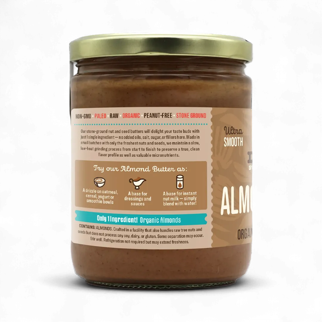 Organic Raw Almond Butter, 16 oz