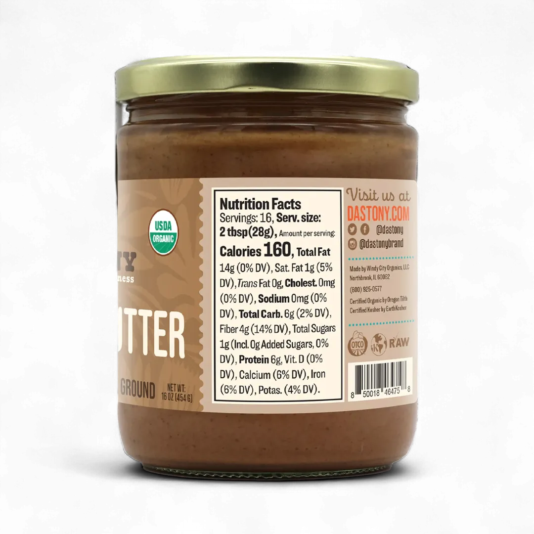 Organic Raw Almond Butter, 16 oz