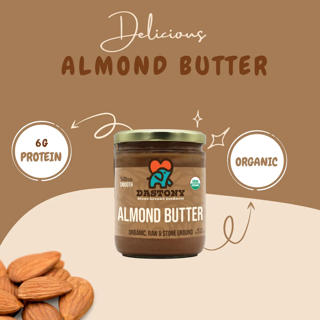 Organic Raw Almond Butter, 16 oz