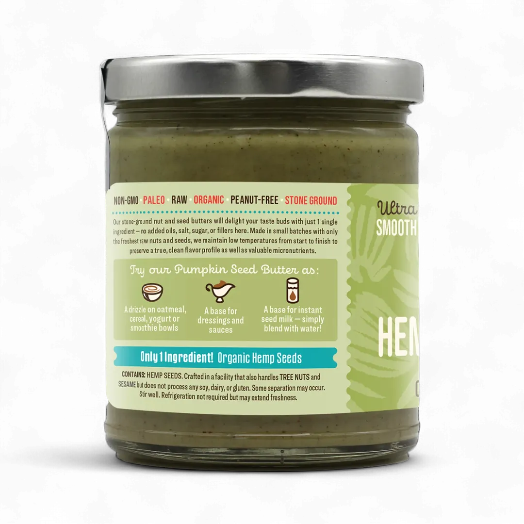 Organic Raw Hemp Seed Butter