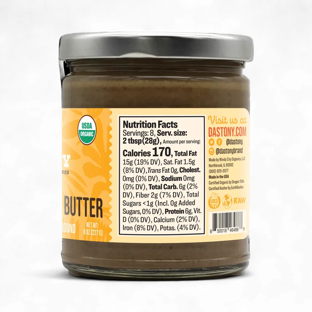 Organic Raw Sprouted Sunflower Seed Butter
