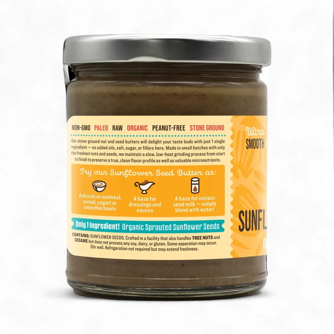 Organic Raw Sprouted Sunflower Seed Butter