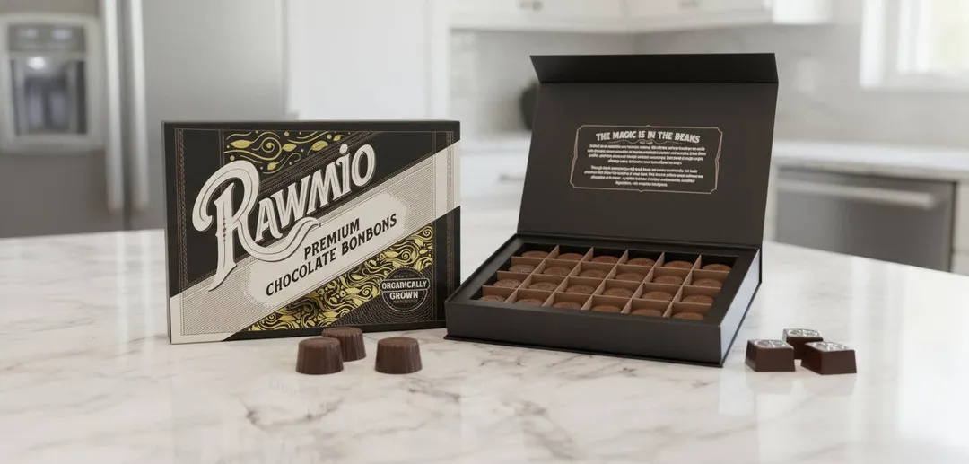 Rawmio 70% Dark Chocolate Bonbons, 24 Bonbons