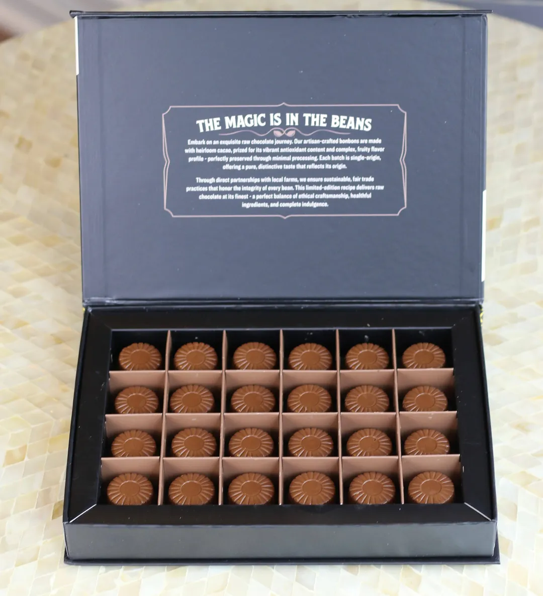 Rawmio 70% Dark Chocolate Bonbons, 24 Bonbons
