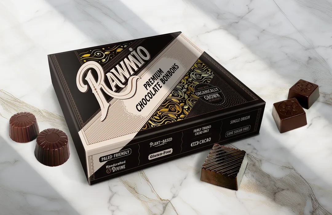 Rawmio Coconut Milk Chocolate Bonbons, 6 Bonbons