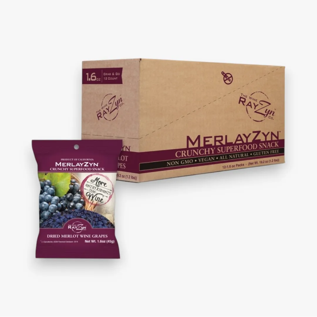 Merlot Wine Raisins® Heart Healthy Fruit Snack No Alcohol