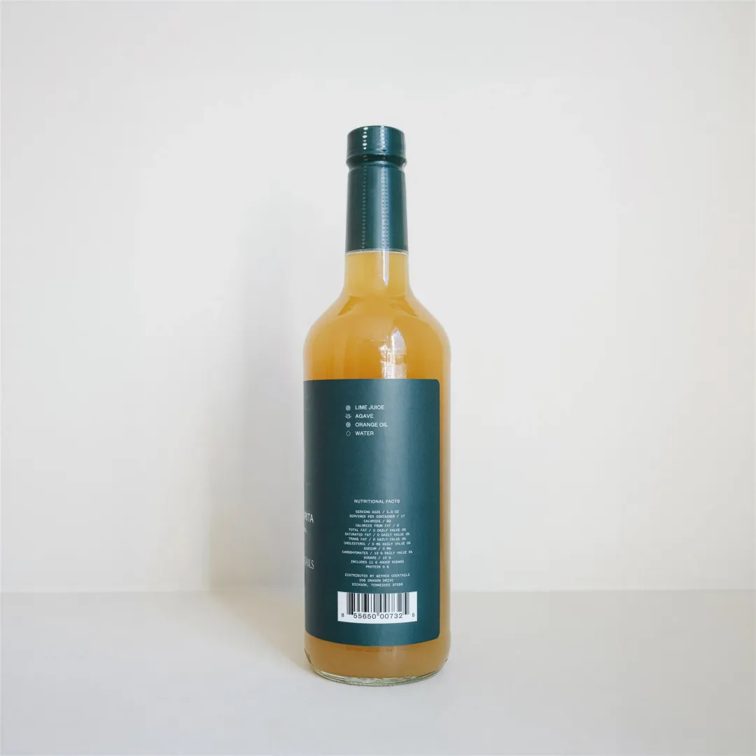 750ml Agave Margarita Cocktail/Mocktail 750ml (Agave, Fresh Lime Juice, Orange)