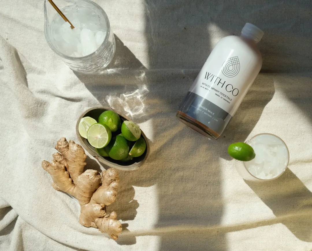 16oz Ginger Mule Cocktail/Mocktail (Fresh Ginger Root, Fresh Lime Juice, Aromatic Bitters)	