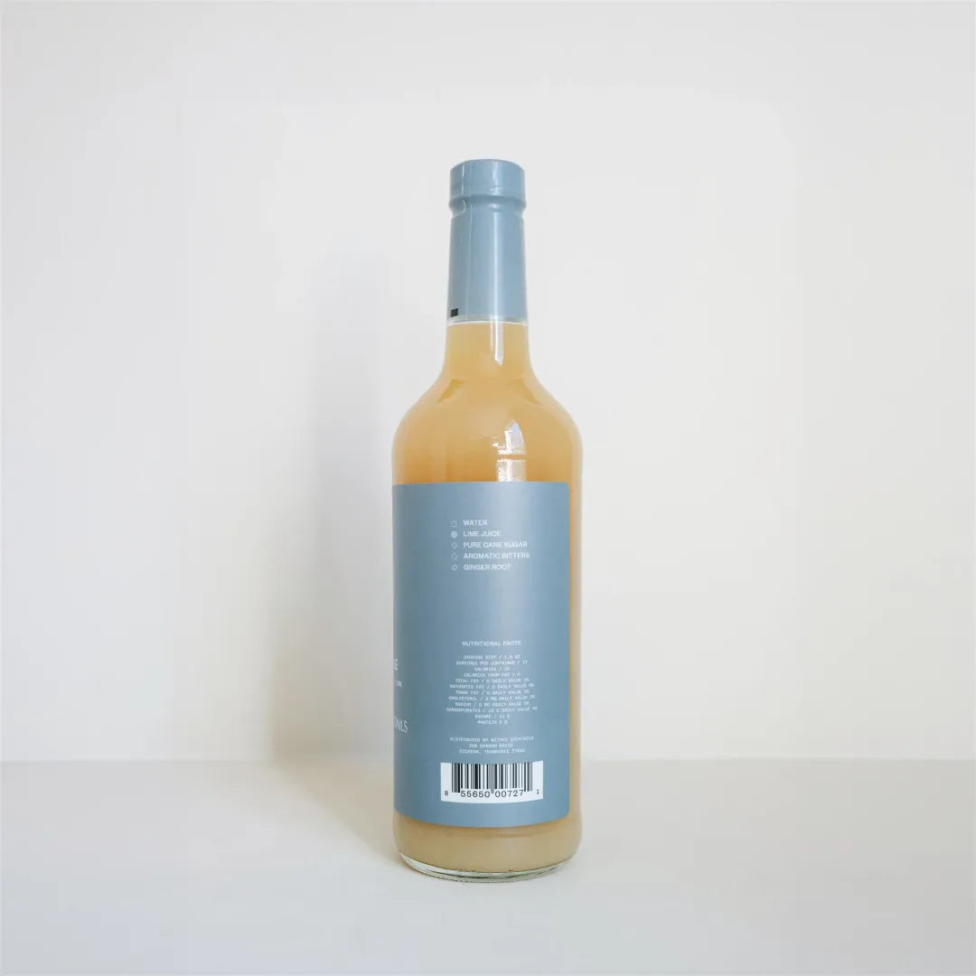 750ml Ginger Mule Cocktail/Mocktail 750ml (Fresh Ginger Root, Fresh Lime Juice, Aromatic Bitters)