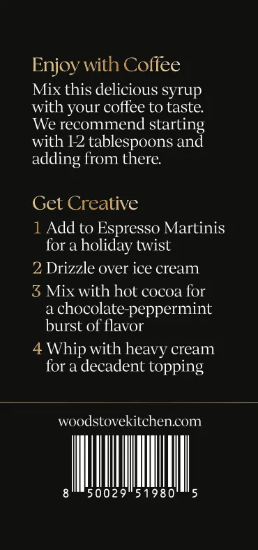 Peppermint Mocha Coffee & Cocktail  Syrup, 16 fl oz