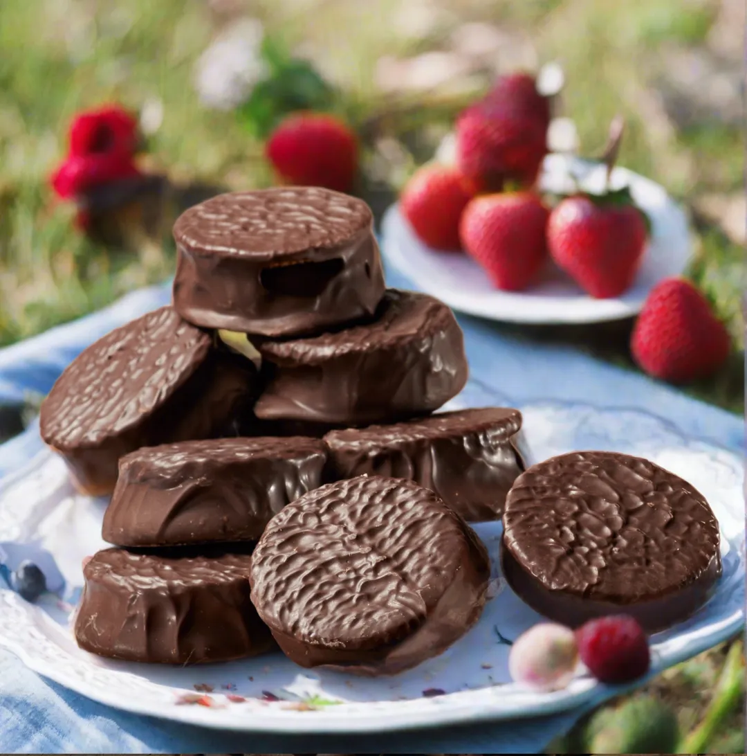 Chocolate Covered Alfajores Cookies - CLAMSHELL with 8 Alfajores
