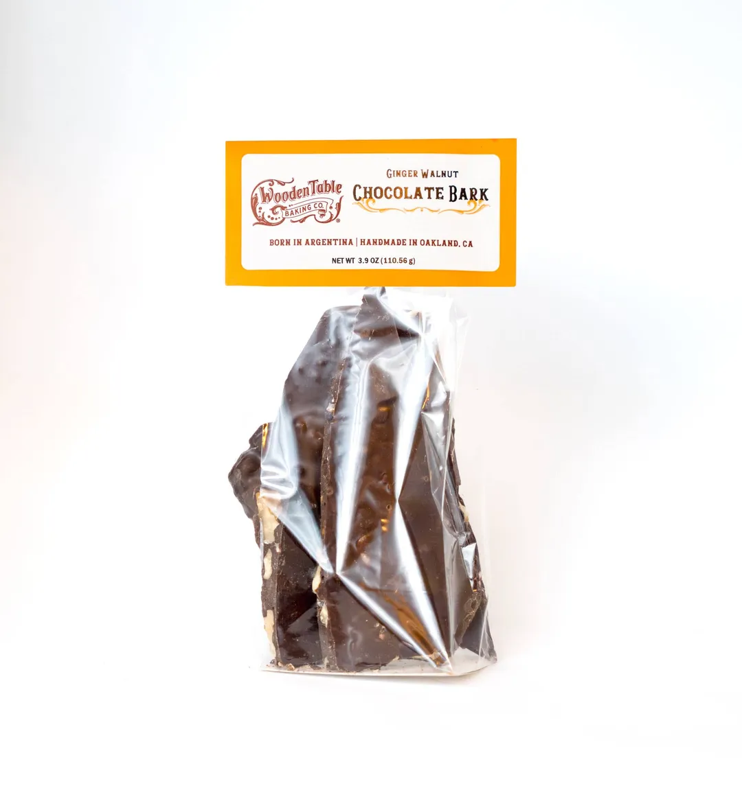 Ginger Walnut Dark Chocolate Bark