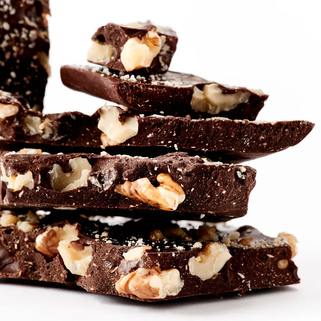 Ginger Walnut Dark Chocolate Bark