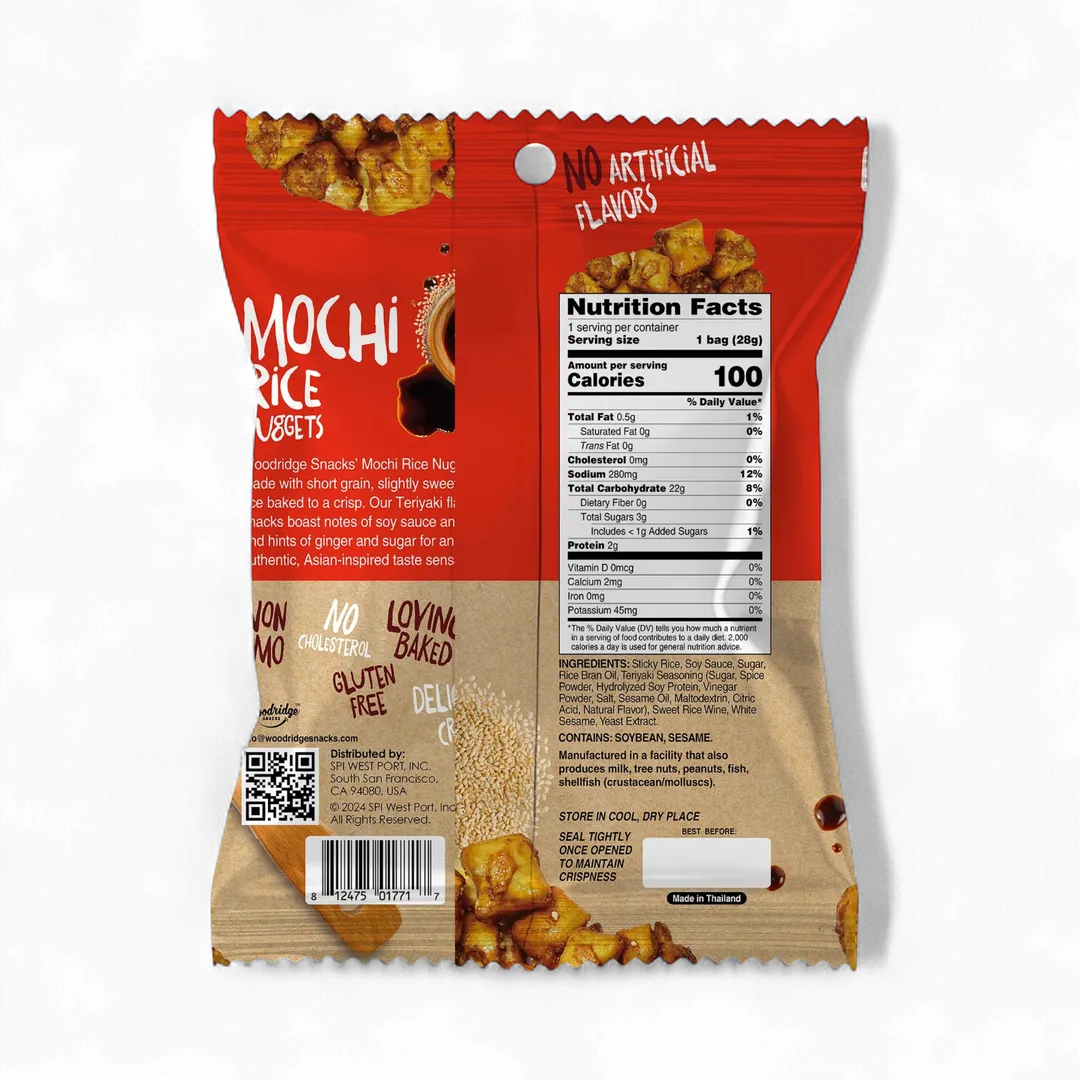 Mochi Rice Nuggets - Teriyaki (Single Serve Bags)