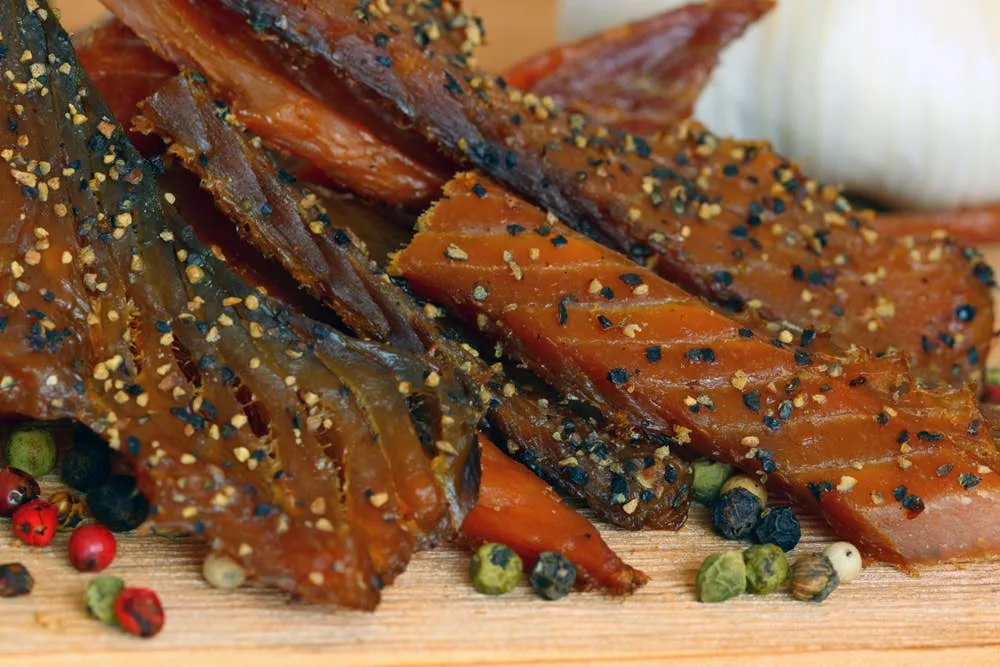 Pepper Garlic Salmon Jerky