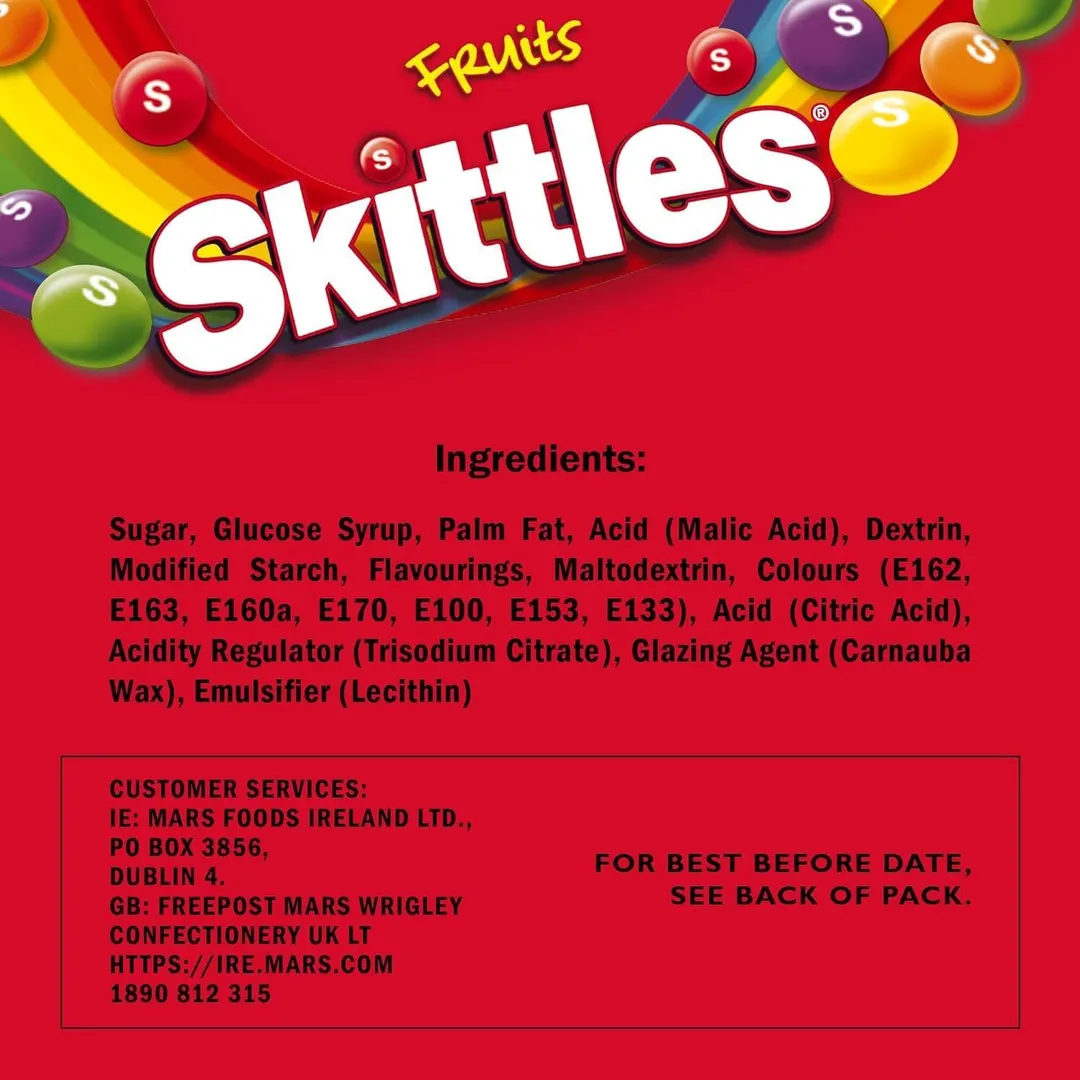 Skittles Giants Fruits 132g (UK)