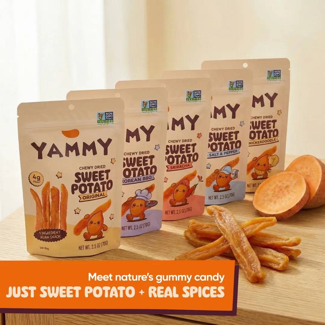 Dried Sweet Potato Sticks Variety Pack: Vegan Gluten-Free Snacks (Pack of 10)