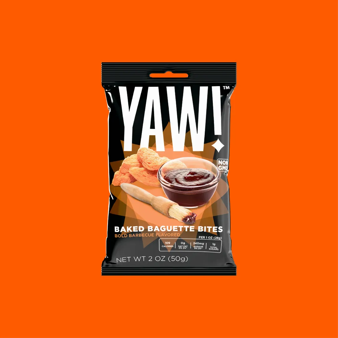 YAW! Bold BBQ Baked Baguette Bites Snack 2oz
