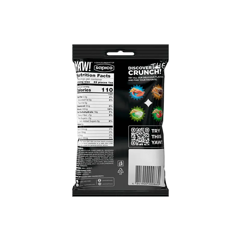 YAW! Cheese Flavored Baked Baguette Bites Snack 2oz