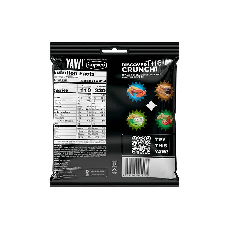 YAW! Cheese Flavored Baked Baguette Bites Snack 3oz