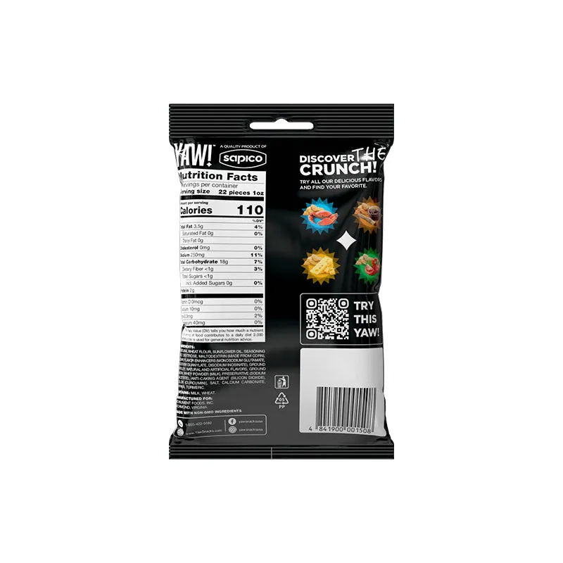 YAW! Sour Cream and Onion Flavored Baked Baguette Bites Snack 2oz