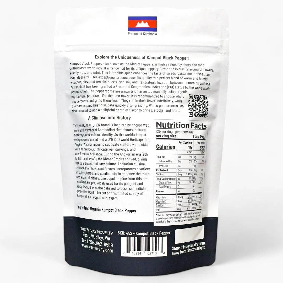 Kampot Black Pepper, The King of Peppers, Organically Grown