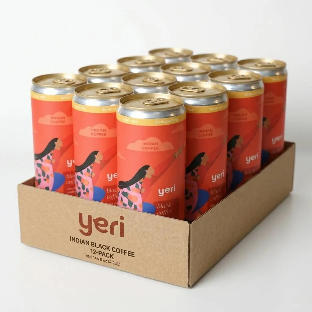 Black Coffee RTD — Single-Origin Indian Specialty Brew | 2 Ingredients | 180mg Caffeine