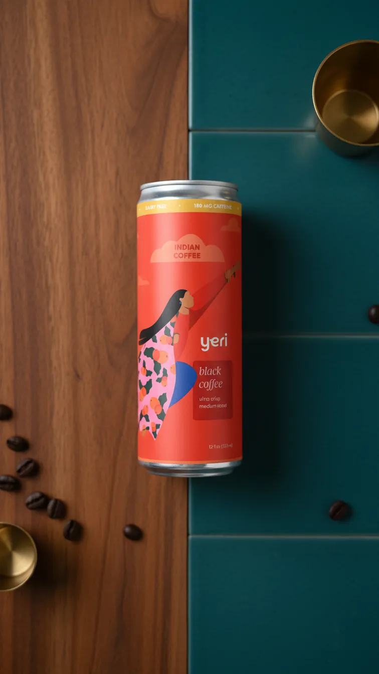 Black Coffee RTD — Single-Origin Indian Specialty Brew | 2 Ingredients | 180mg Caffeine