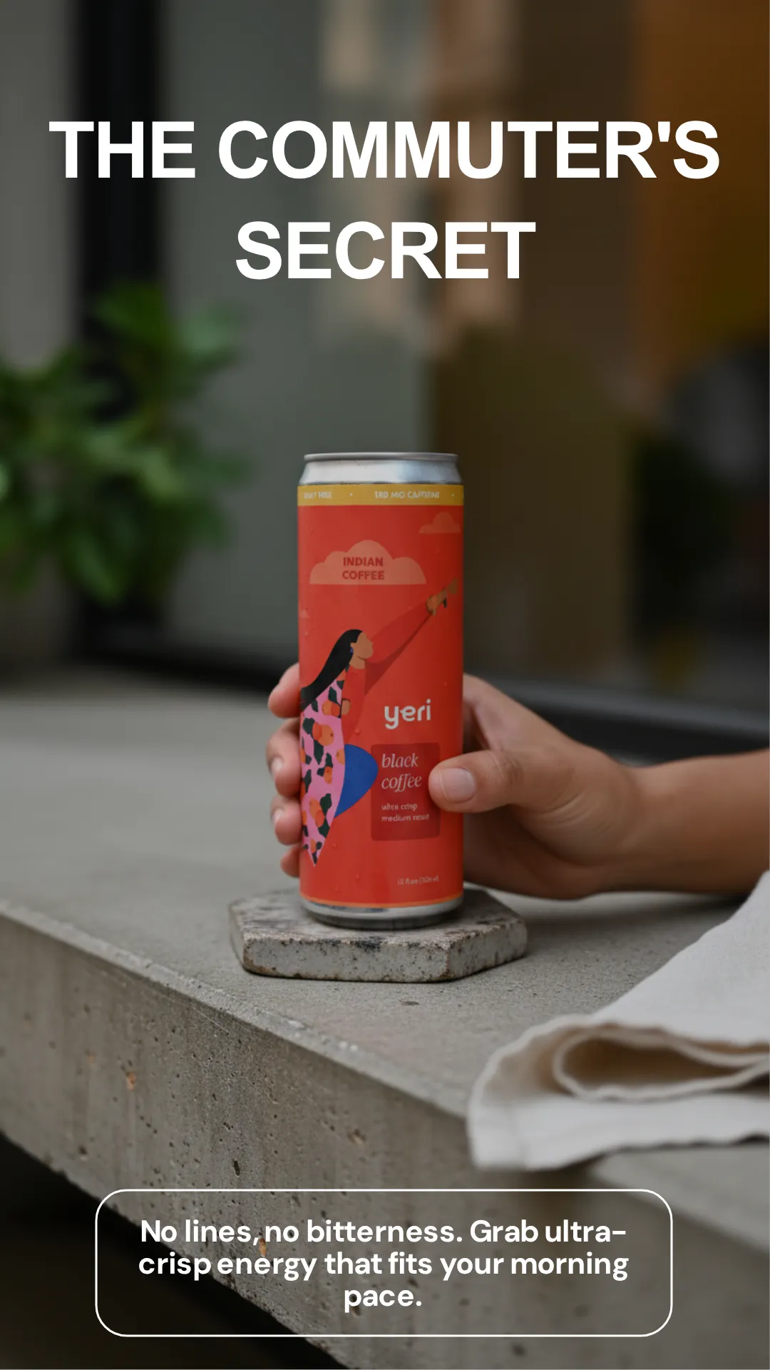 Black Coffee RTD — Single-Origin Indian Specialty Brew | 2 Ingredients | 180mg Caffeine