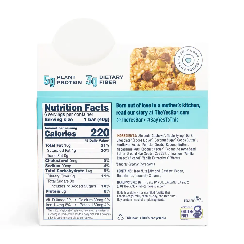 Dark Chocolate Chip - Low Sugar Snack Bar