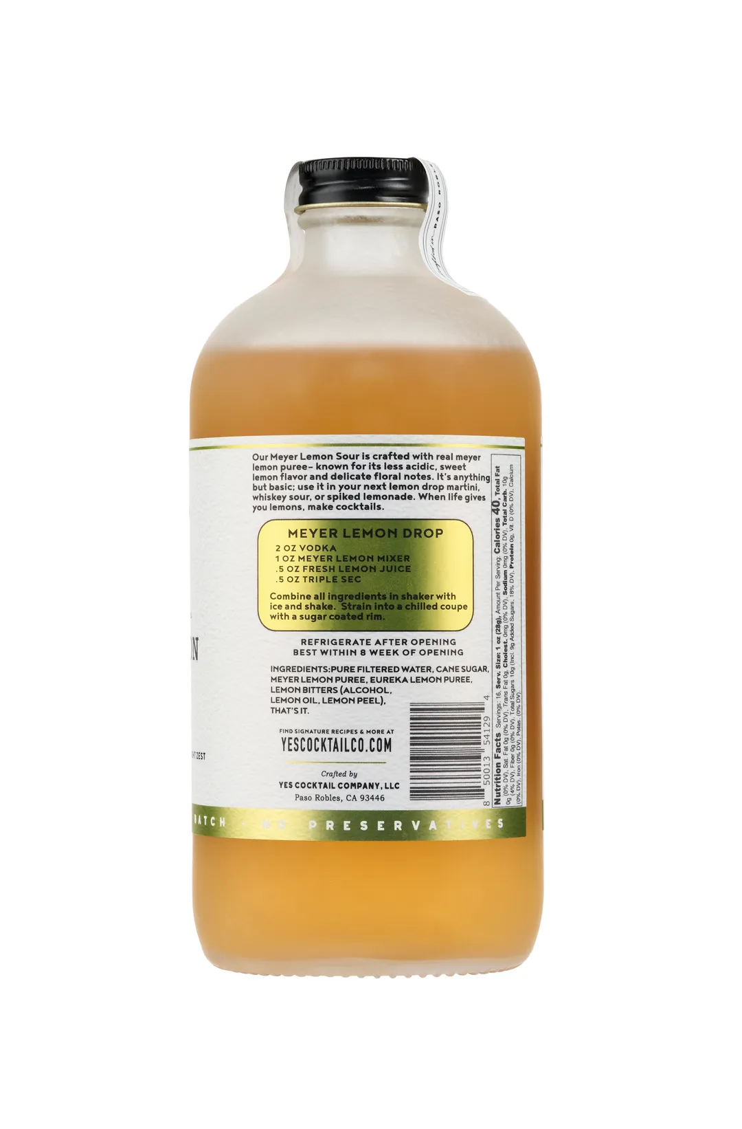 Meyer Lemon Sour Cocktail Mixer: Summer Seasonal