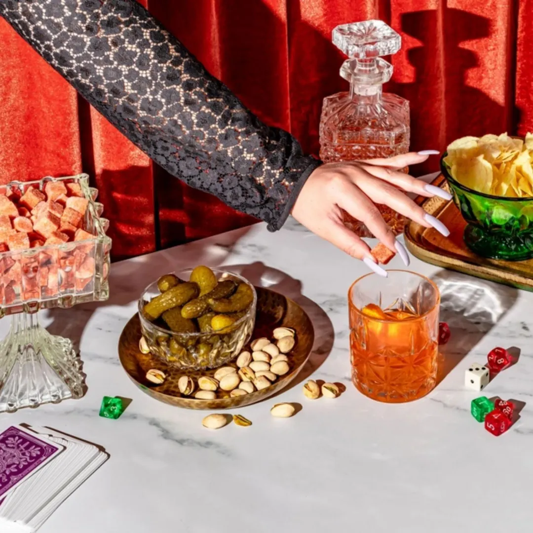 Smoked Old Fashioned Bitters Infused Cocktail Cubes