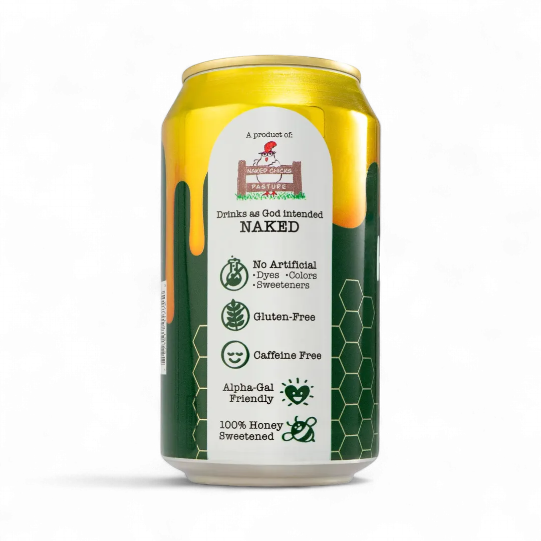 100% Honey Sweetened Soda Ginger Ale  | No Corn Syrup | Craft | Caffeine Free
