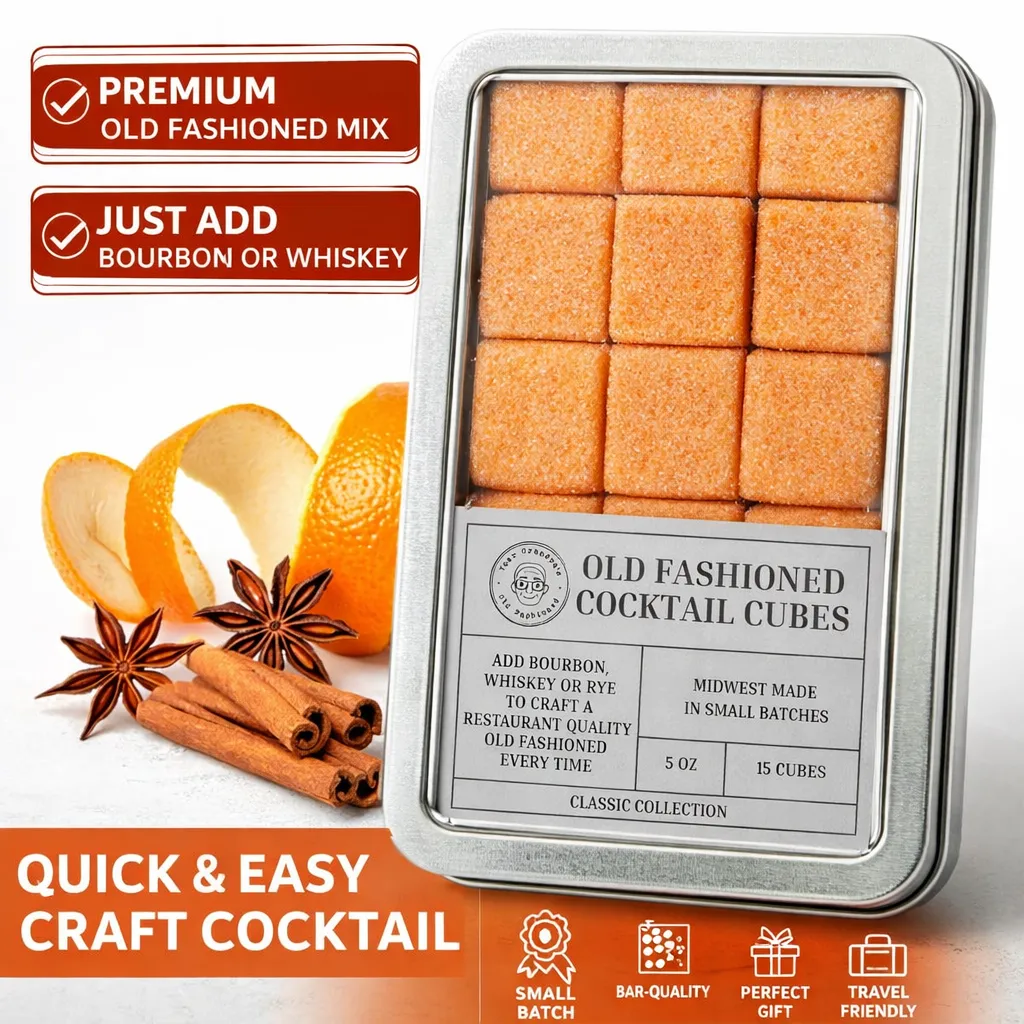 Your Grandpa's Old Fashioned Instant Cocktail, Premade Cocktail Ready in 1 Minute