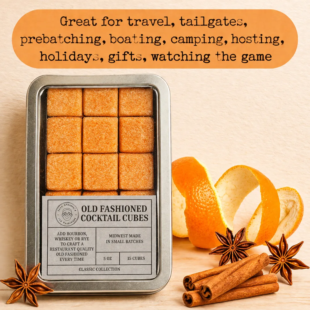 Your Grandpa's Old Fashioned Instant Cocktail, Premade Cocktail Ready in 1 Minute