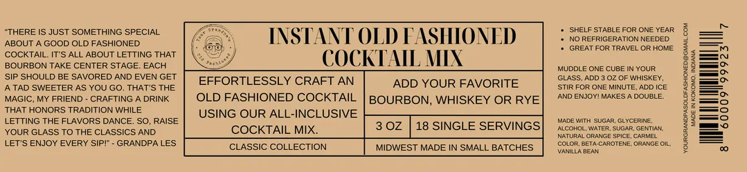 Old Fashioned Cocktail - All-inclusive cocktail cubes 