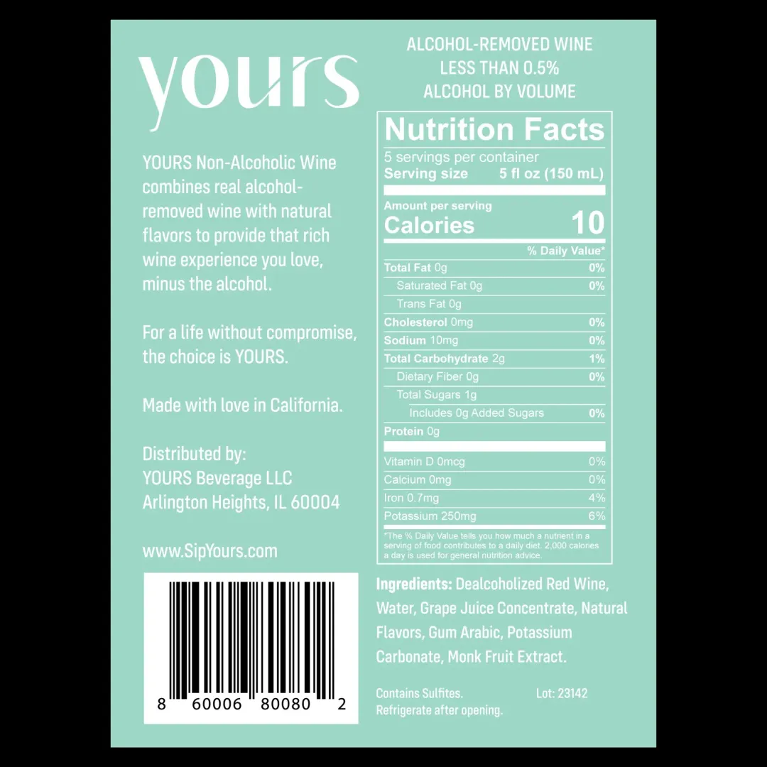 YOURS California Red Blend
