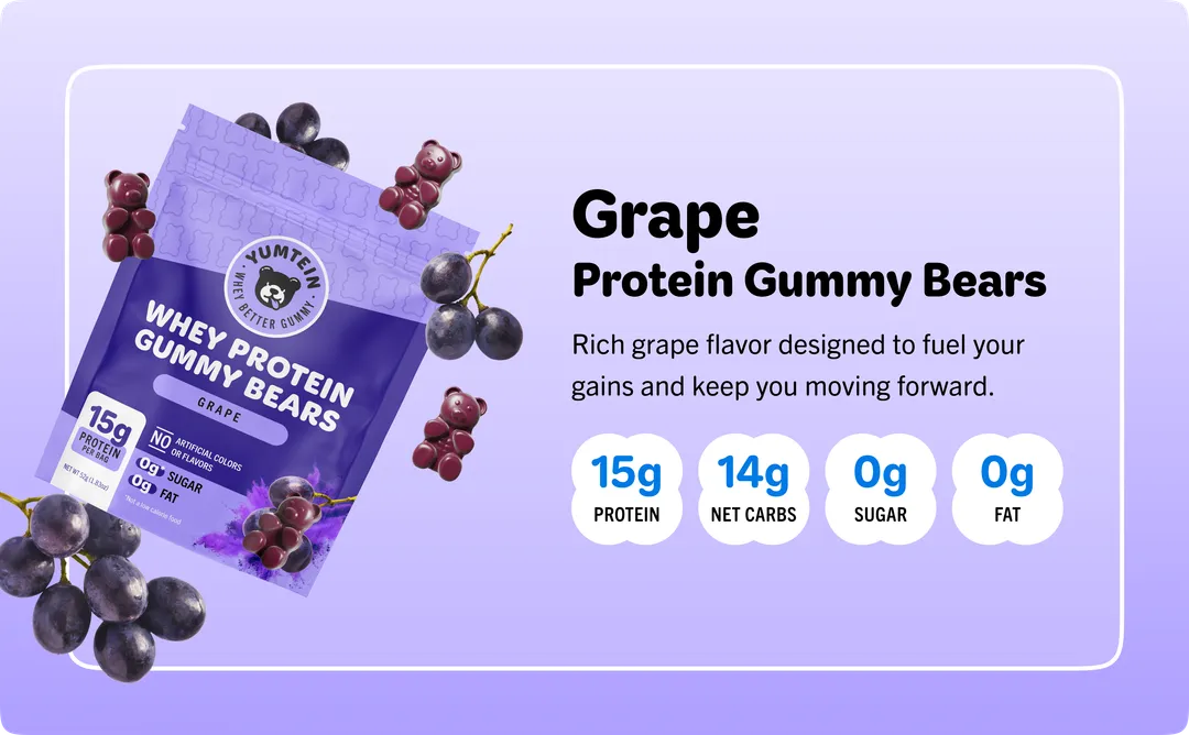 Grape Gummy Protein Bears