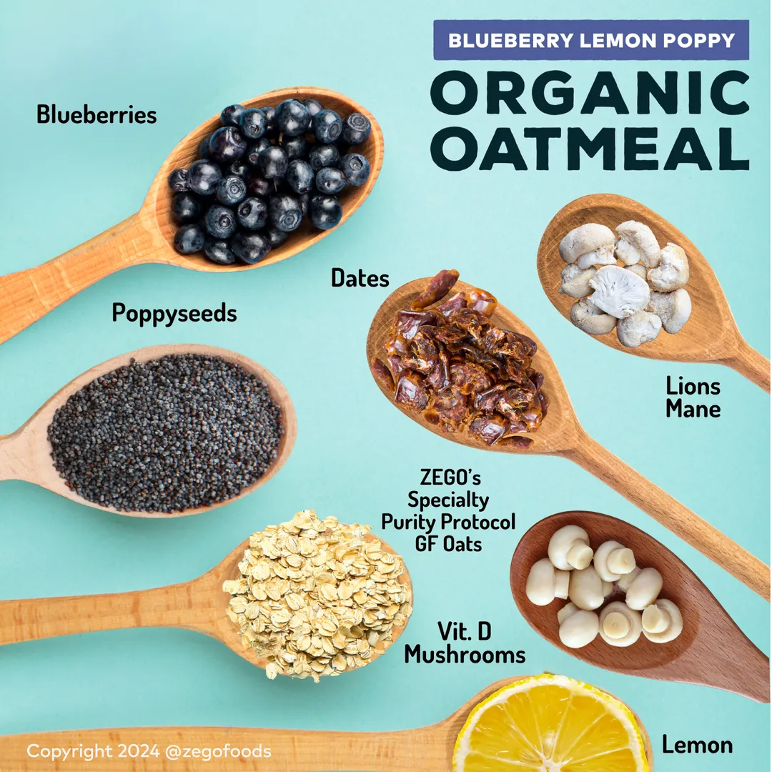 Organic Oatmeal Superfood Blueberry Lemon Poppy (10 oz.)
