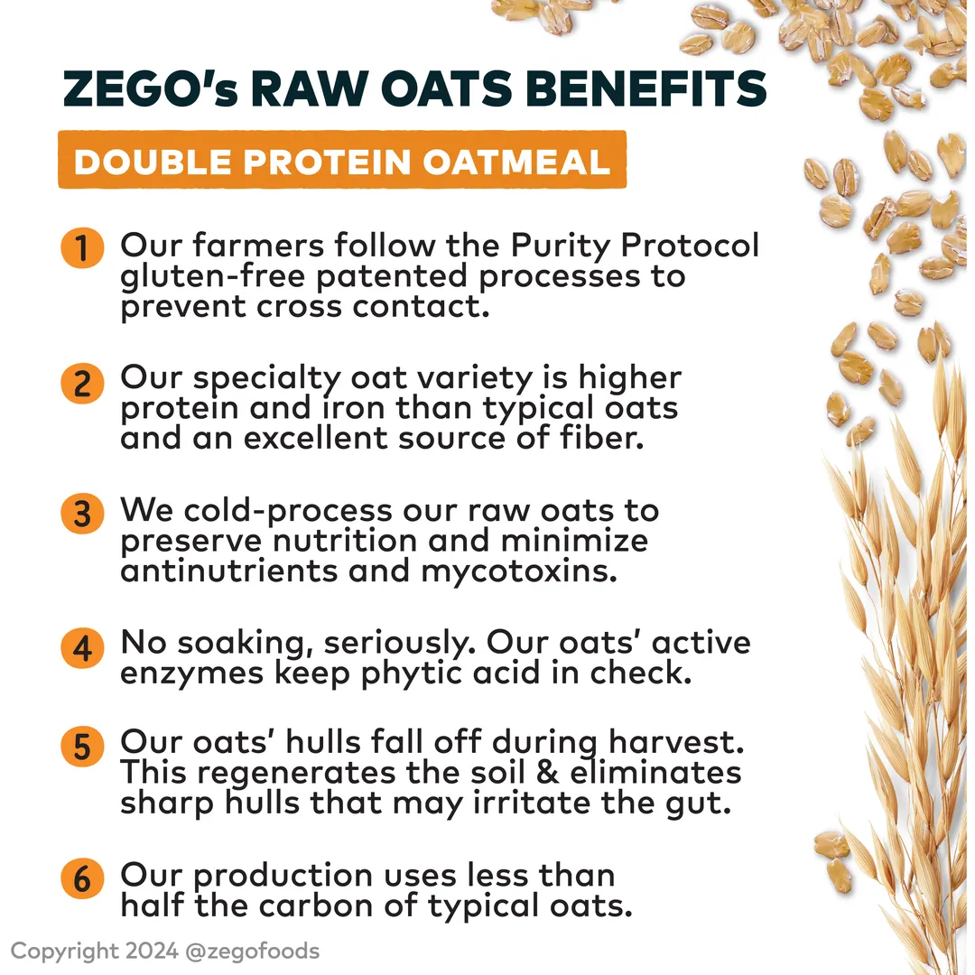 Organic Gluten-free Double Protein Oatmeal (14 Oz)