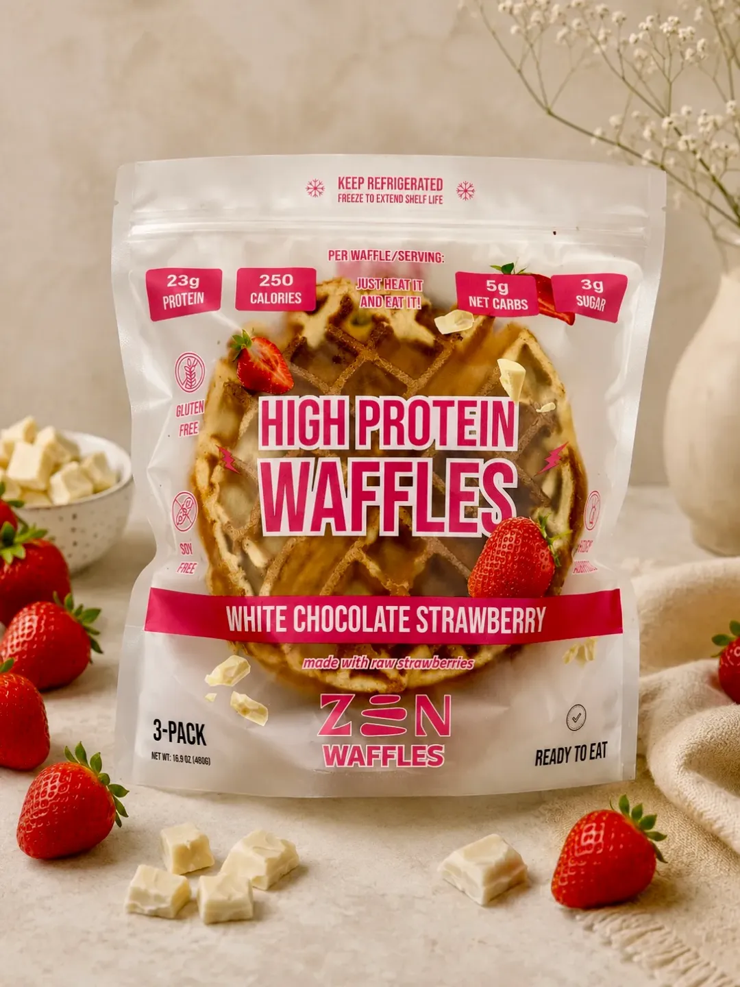Zen High Protein Waffles - Variety Pack