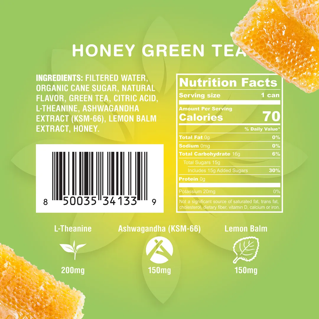 Zenjoy - Honey Green Tea, Adaptogenic Relaxation Drink