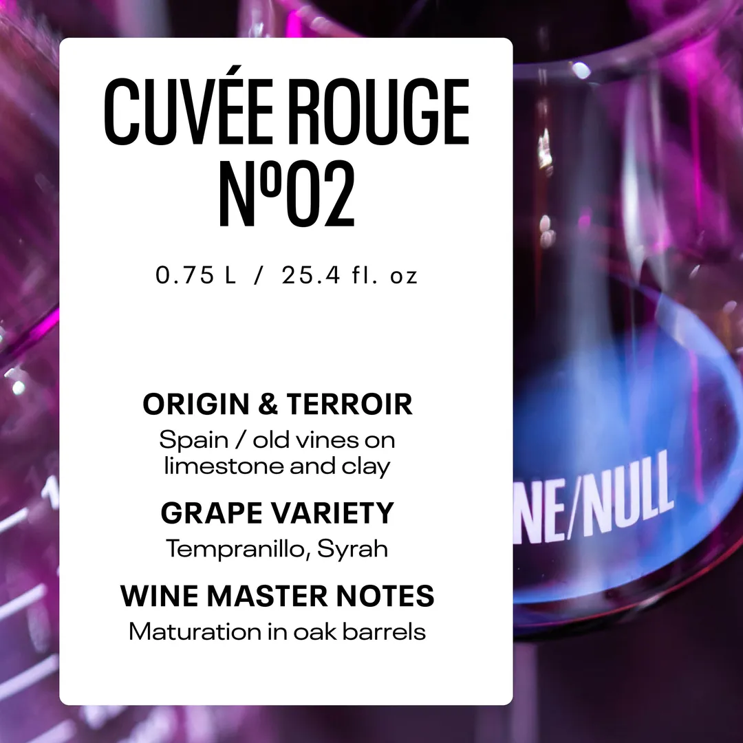 Kolonne Null Cuvee Rouge No. 2, Non-Alcoholic Red Wine | Dark Fruit and Berry, Notes of Barrique and Pepper | Dealcoholized with Grapes from Spain 25.4 fl oz (<0.5% ABV, 750ml)