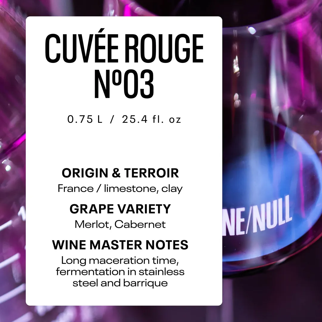 Kolonne Null Cuvee Rouge No. 3, Non-Alcoholic Red Wine | Red Fruits, Spices, and Light Oak | Dealcoholized with Grapes from France 25.4 fl oz (<0.5% ABV, 750ml)