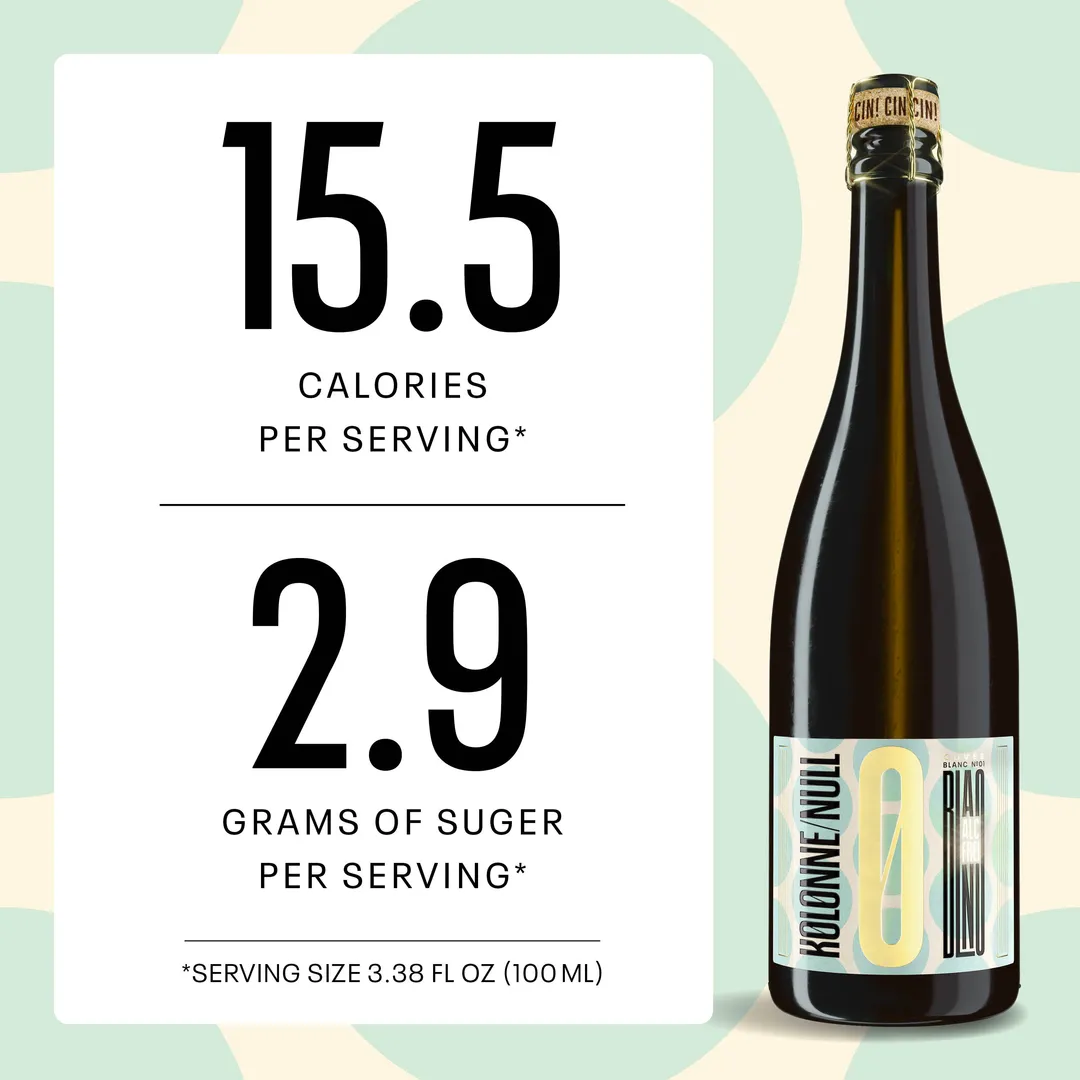 Kolonne Null Cuvee Sparkling No. 1, Non-Alcoholic Bubbly | Fine Perlage, Balanced & Elegant | Dealcoholized with Grapes from Germany 25.4 fl oz (<0.5% ABV, 750ml)
