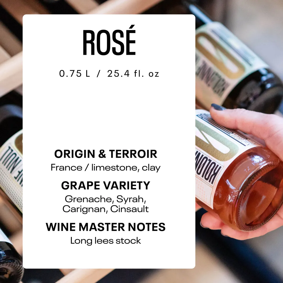 Kolonne Null Rose, Non-Alcoholic Wine | Red Berries and Peach, Elegant and Fresh | Dealcoholized with Grapes from France 25.4 fl oz (<0.5% ABV, 750ml)