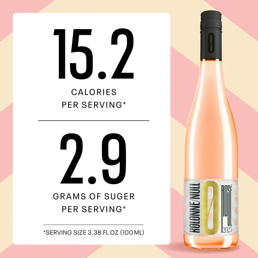 Kolonne Null Rose, Non-Alcoholic Wine | Red Berries and Peach, Elegant and Fresh | Dealcoholized with Grapes from France 25.4 fl oz (<0.5% ABV, 750ml)