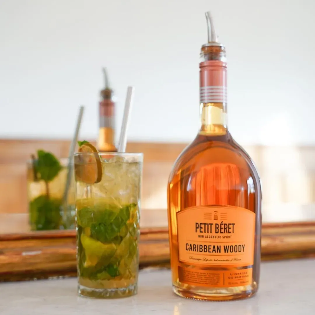 Le Petit Beret Caribbean Woody Non-Alcoholic Rum Spirit (0.0% ABV, France)