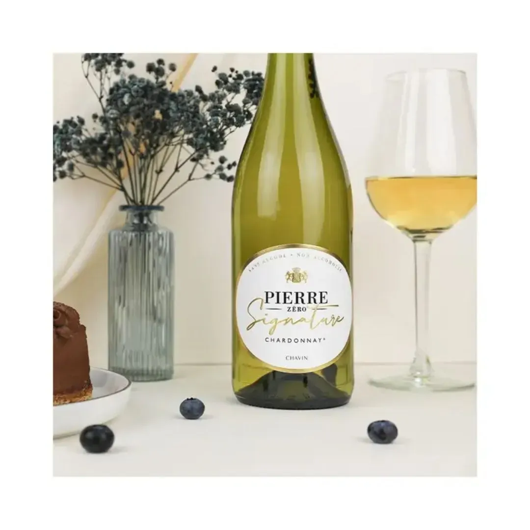 Pierre Zero Signature Chardonnay Luxury Non-Alcoholic Wine (France)