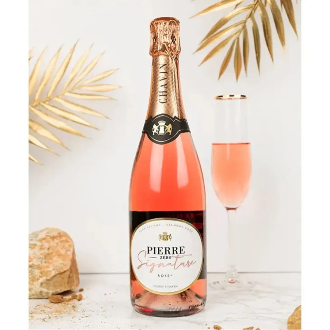Pierre Zero Signature Sparkling Rose Luxury Non-Alcoholic Wine (France)